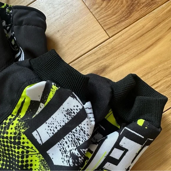 EUC O'Neal Graphic Motocross Element Pants Black, White & Neon Yellow Youth 5/6 - Picture 10 of 11
